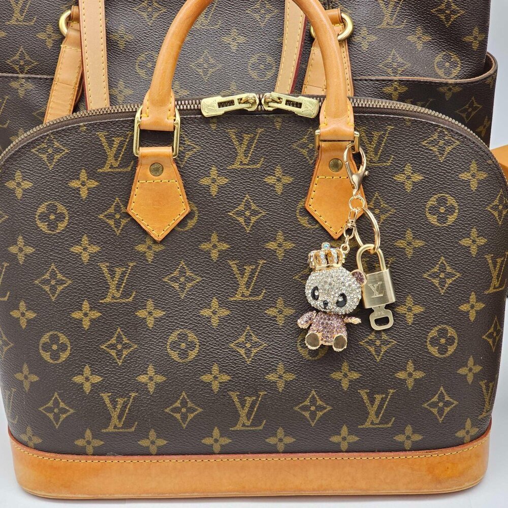 Louis Vuitton Gold Lock 🔑 Authentic LV Padlock + Unbranded Panda Bag Charm - Picture 7 of 7